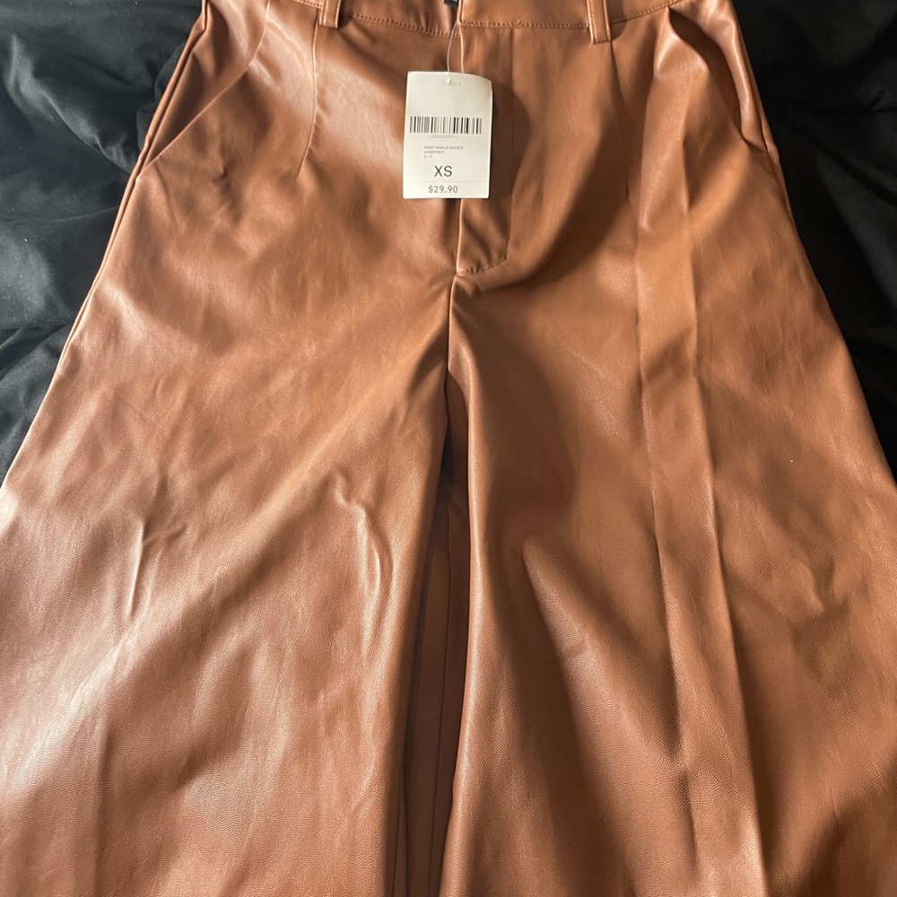 F21 Brown Leather Pants